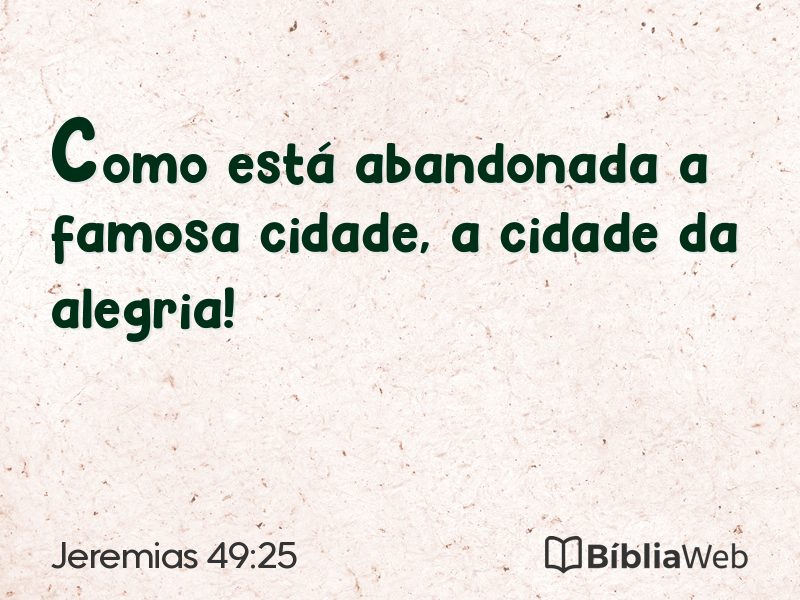 Jeremias 49:25 em imagem para compartilhar