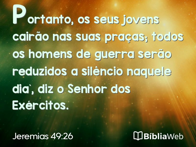 Jeremias 49:26 em imagem para compartilhar