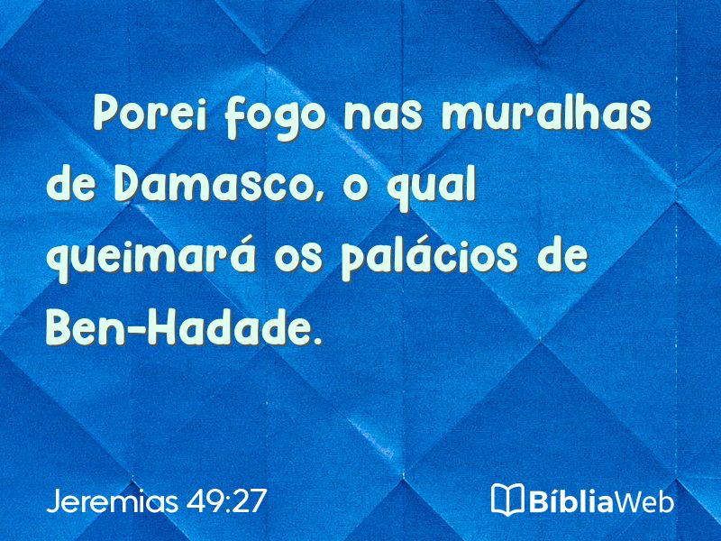 Jeremias 49:27 em imagem para compartilhar