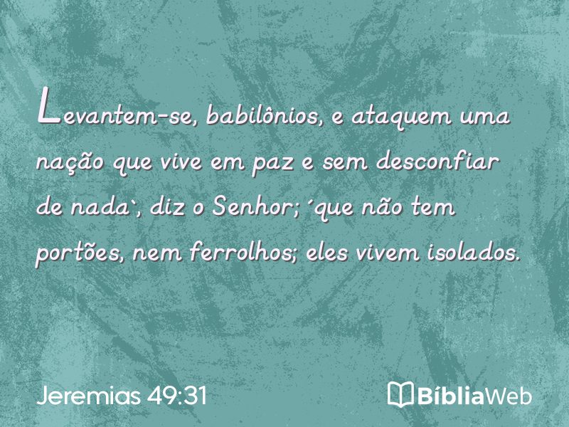 Jeremias 49:31 em imagem para compartilhar