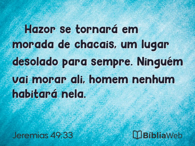 Jeremias 49:33 em imagem para compartilhar