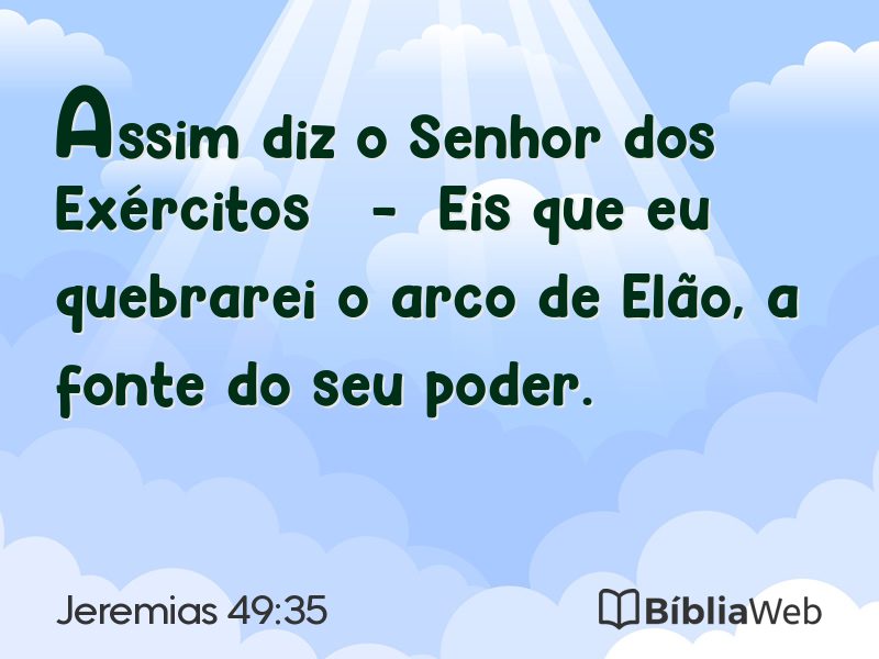 Jeremias 49:35 em imagem para compartilhar