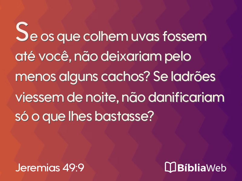 Jeremias 49:9 em imagem para compartilhar