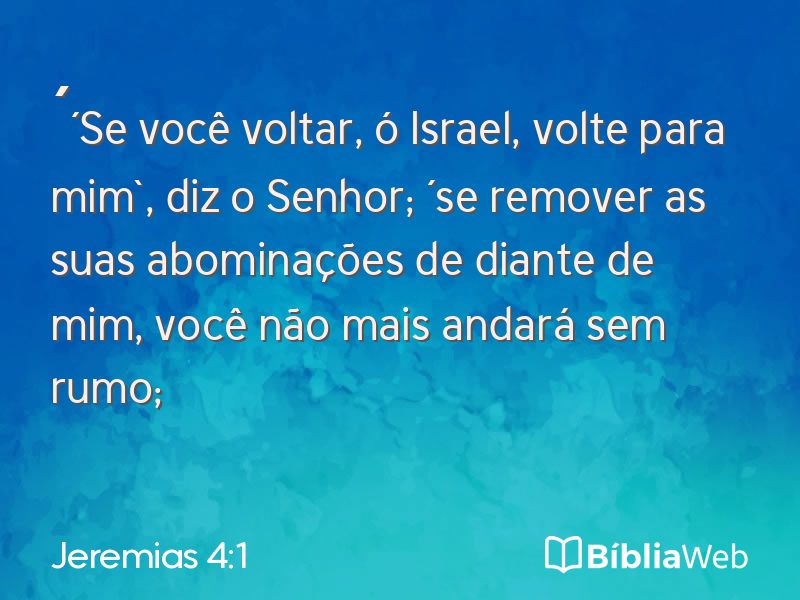 Jeremias 4:1 em imagem para compartilhar