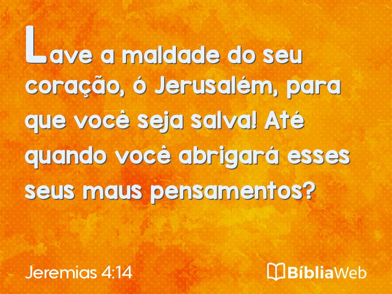 Jeremias 4:14 em imagem para compartilhar