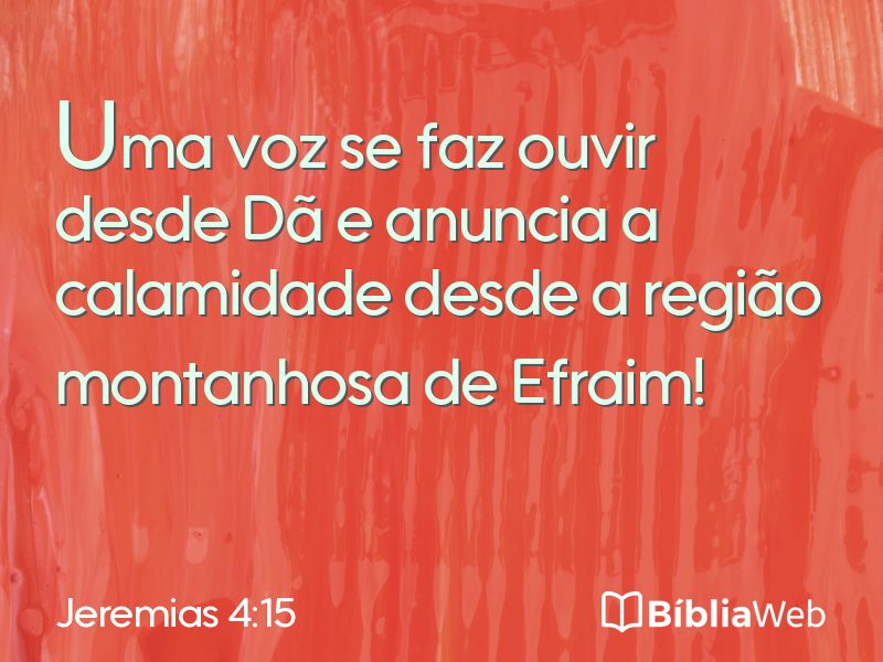 Jeremias 4:15 em imagem para compartilhar