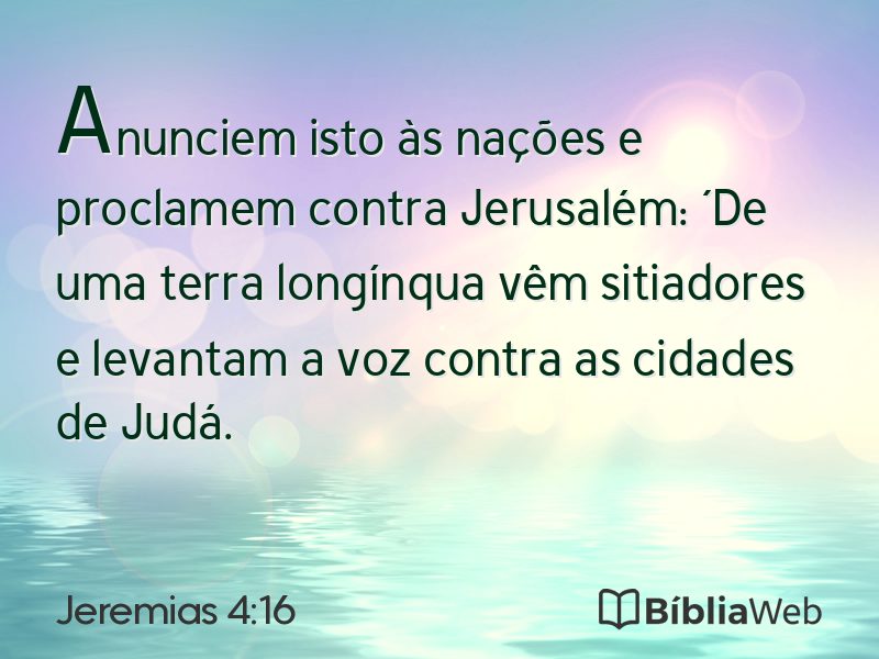 Jeremias 4:16 em imagem para compartilhar