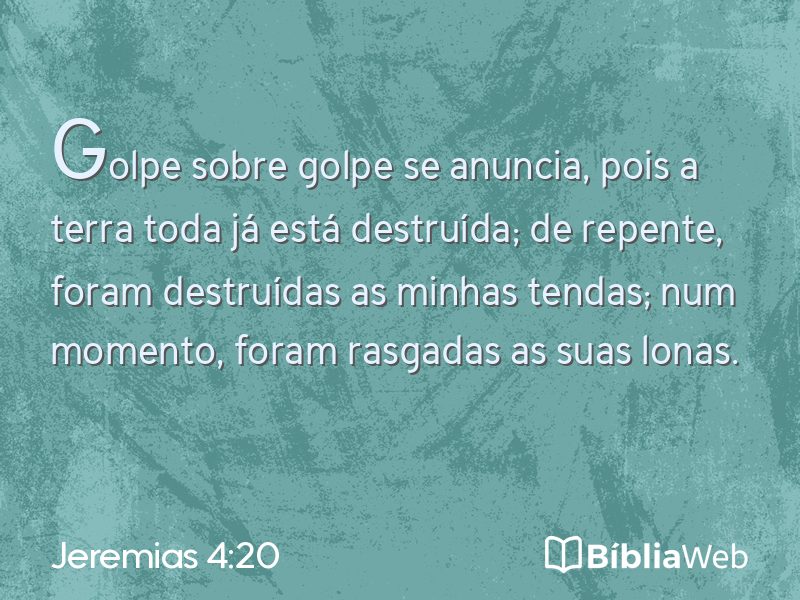 Jeremias 4:20 em imagem para compartilhar