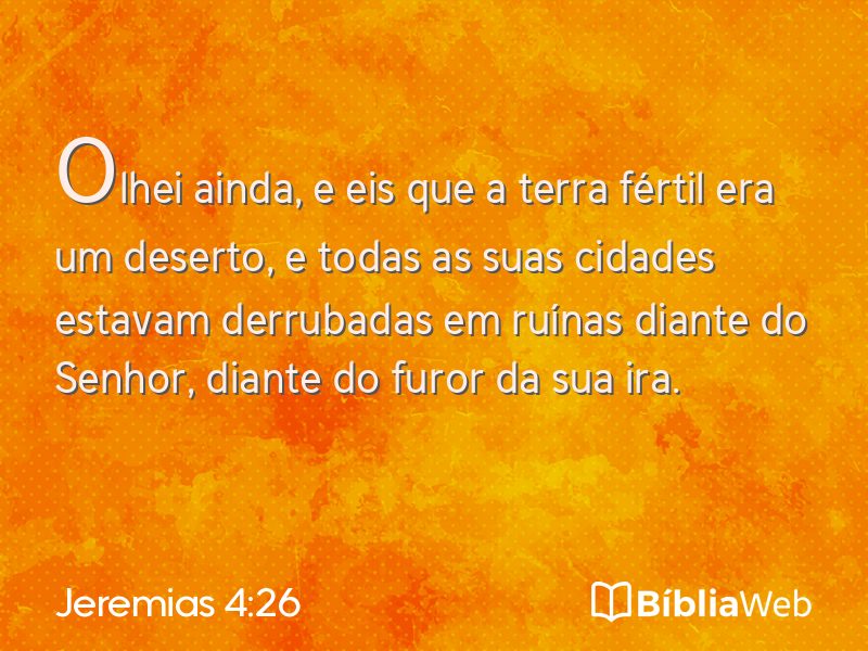 Jeremias 4:26 em imagem para compartilhar