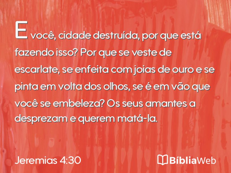 Jeremias 4:30 em imagem para compartilhar