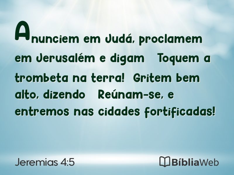 Jeremias 4:5 em imagem para compartilhar