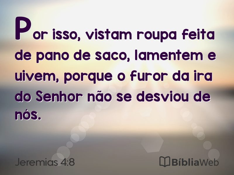 Jeremias 4:8 em imagem para compartilhar