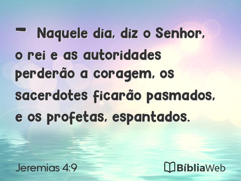Jeremias 4:9 em imagem para compartilhar