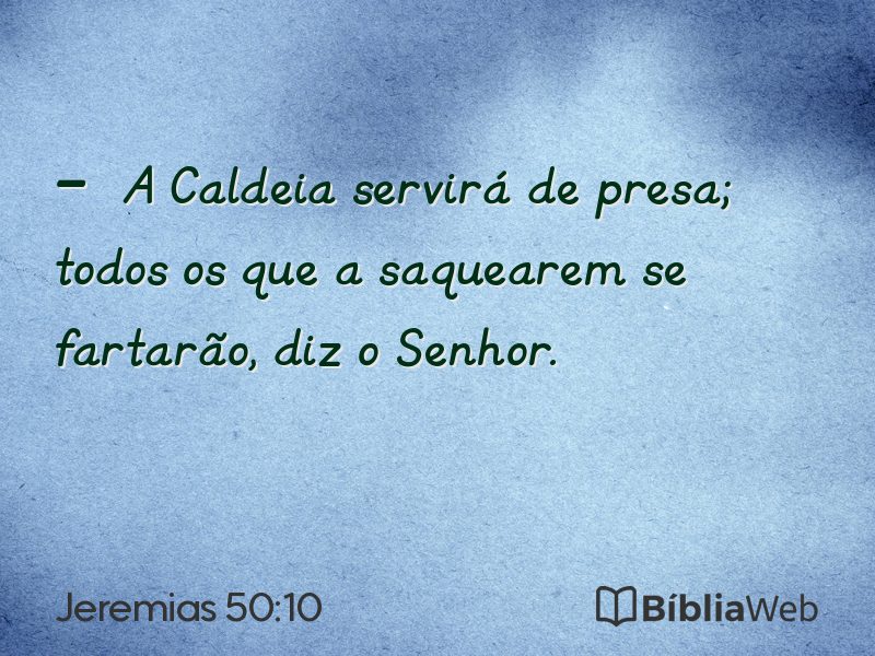 Jeremias 50:10 em imagem para compartilhar