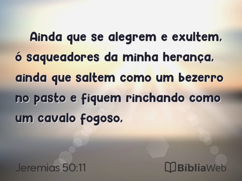 Jeremias 50:11 em imagem para compartilhar