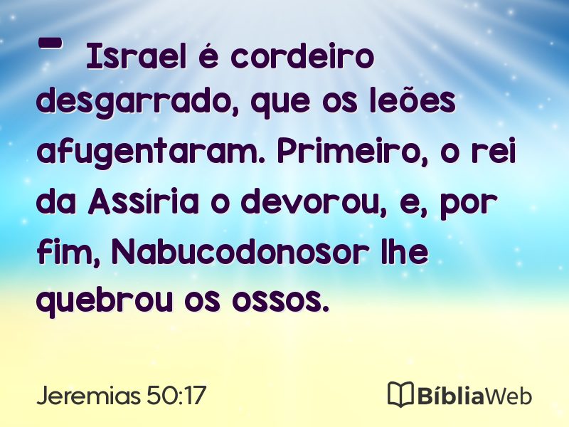 Jeremias 50:17 em imagem para compartilhar