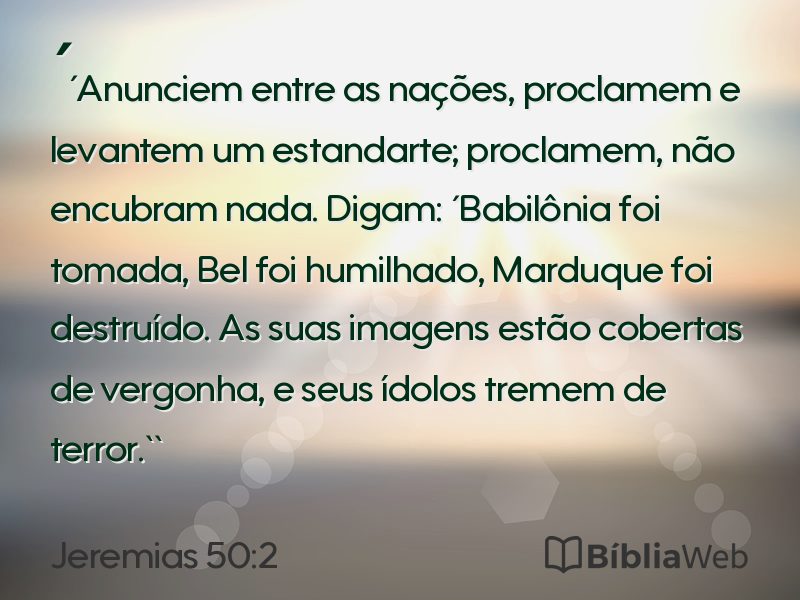 Jeremias 50:2 em imagem para compartilhar