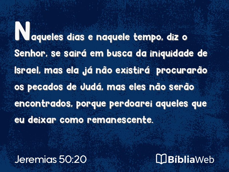 Jeremias 50:20 em imagem para compartilhar