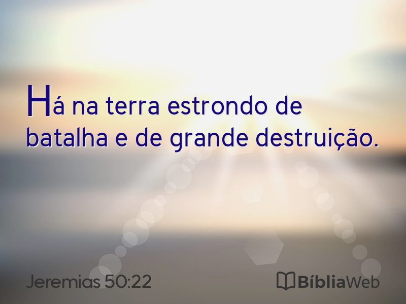 Jeremias 50:22 em imagem para compartilhar
