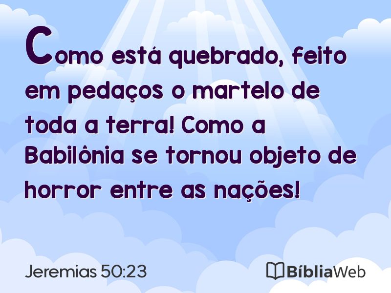 Jeremias 50:23 em imagem para compartilhar