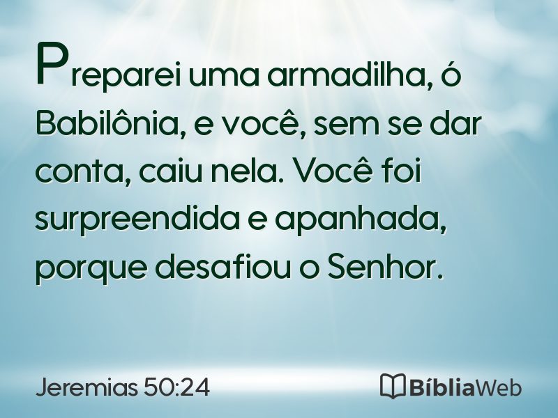 Jeremias 50:24 em imagem para compartilhar