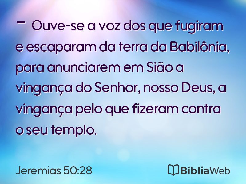 Jeremias 50:28 em imagem para compartilhar