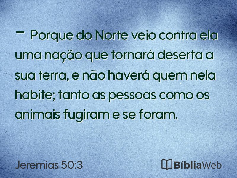 Jeremias 50:3 em imagem para compartilhar