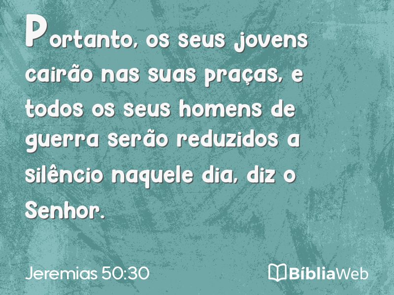 Jeremias 50:30 em imagem para compartilhar