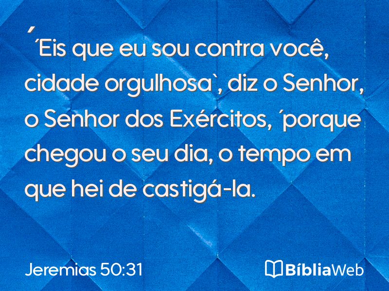 Jeremias 50:31 em imagem para compartilhar