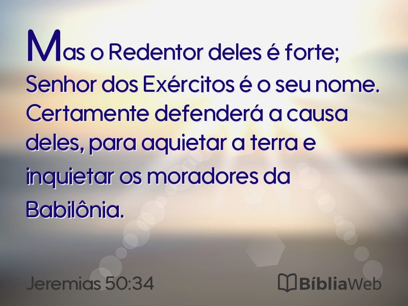 Jeremias 50:34 em imagem para compartilhar