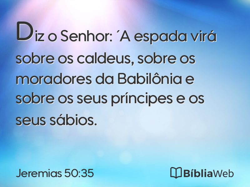 Jeremias 50:35 em imagem para compartilhar