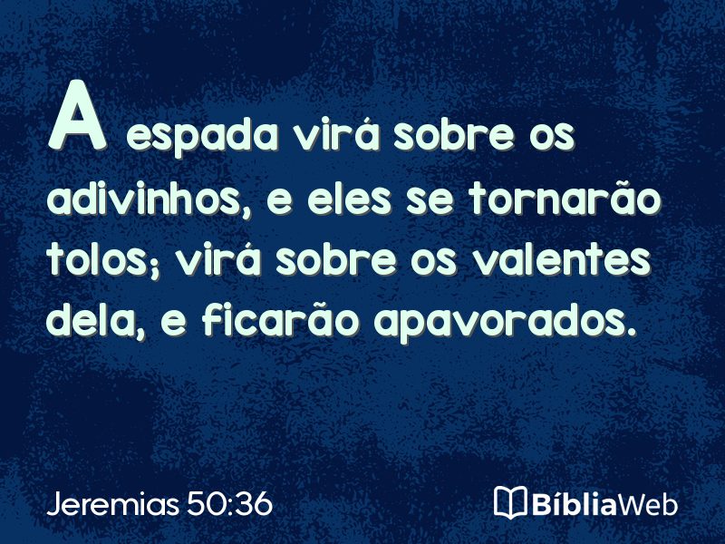Jeremias 50:36 em imagem para compartilhar