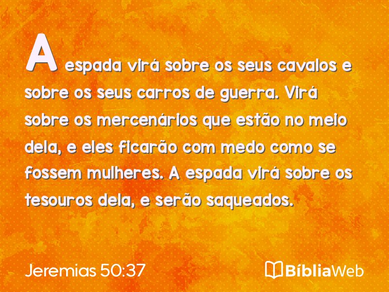 Jeremias 50:37 em imagem para compartilhar