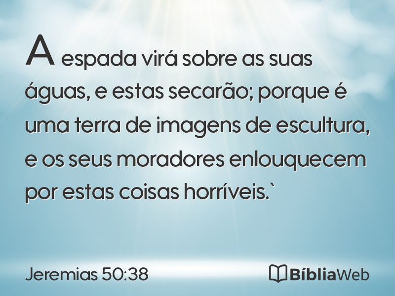Jeremias 50:38 em imagem para compartilhar
