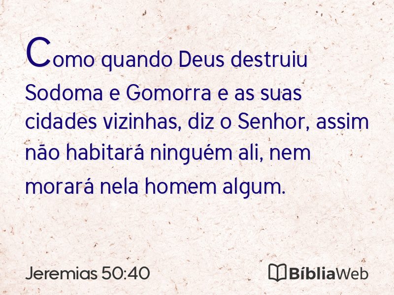 Jeremias 50:40 em imagem para compartilhar
