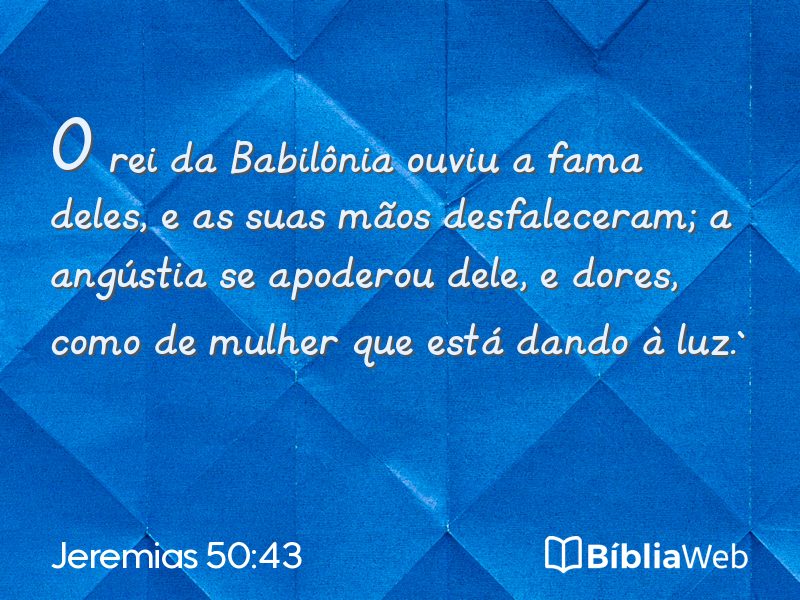Jeremias 50:43 em imagem para compartilhar