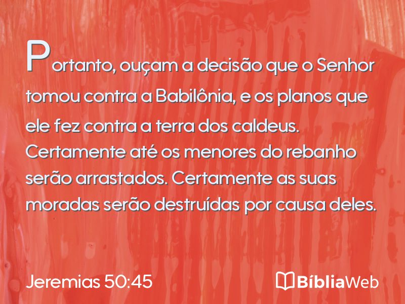 Jeremias 50:45 em imagem para compartilhar