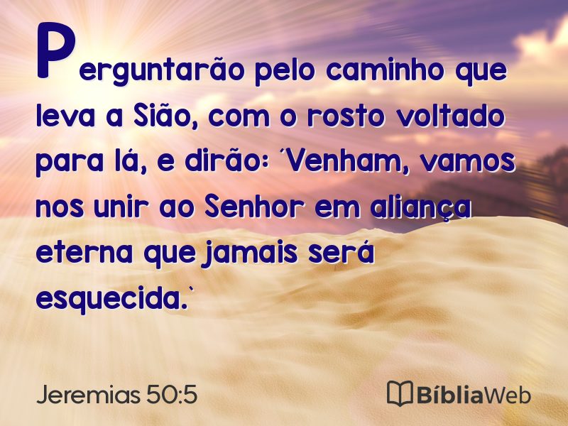 Jeremias 50:5 em imagem para compartilhar