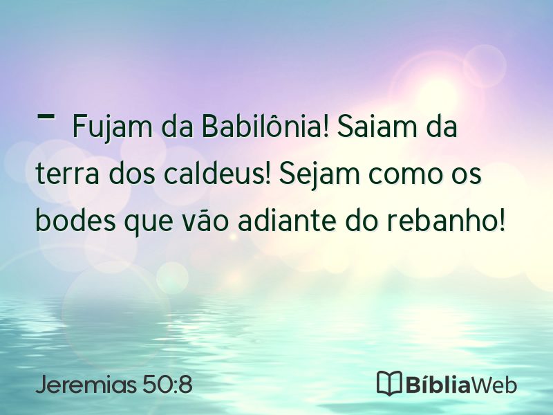 Jeremias 50:8 em imagem para compartilhar