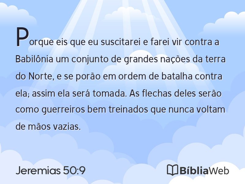 Jeremias 50:9 em imagem para compartilhar