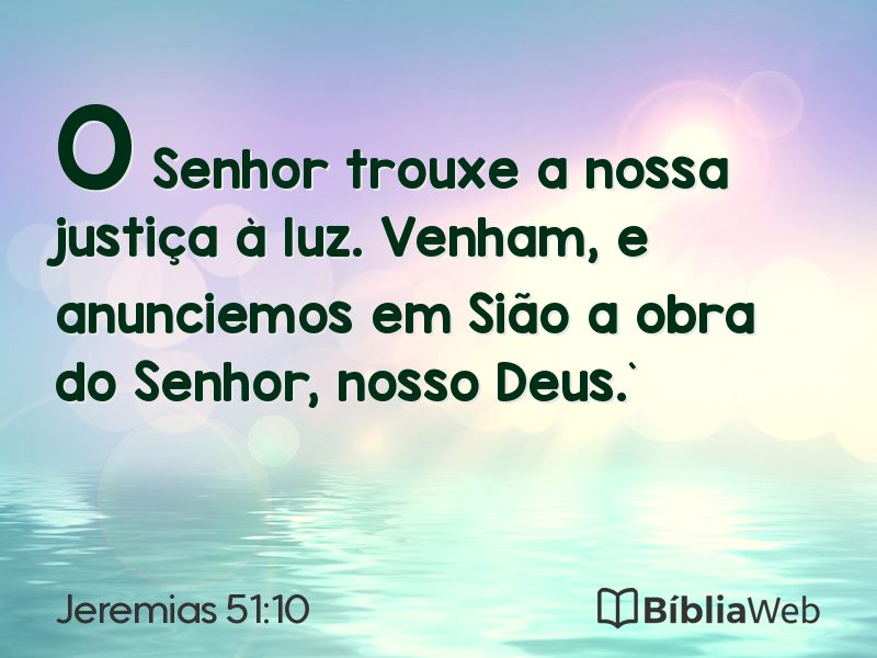 Jeremias 51:10 em imagem para compartilhar