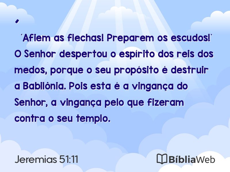 Jeremias 51:11 em imagem para compartilhar