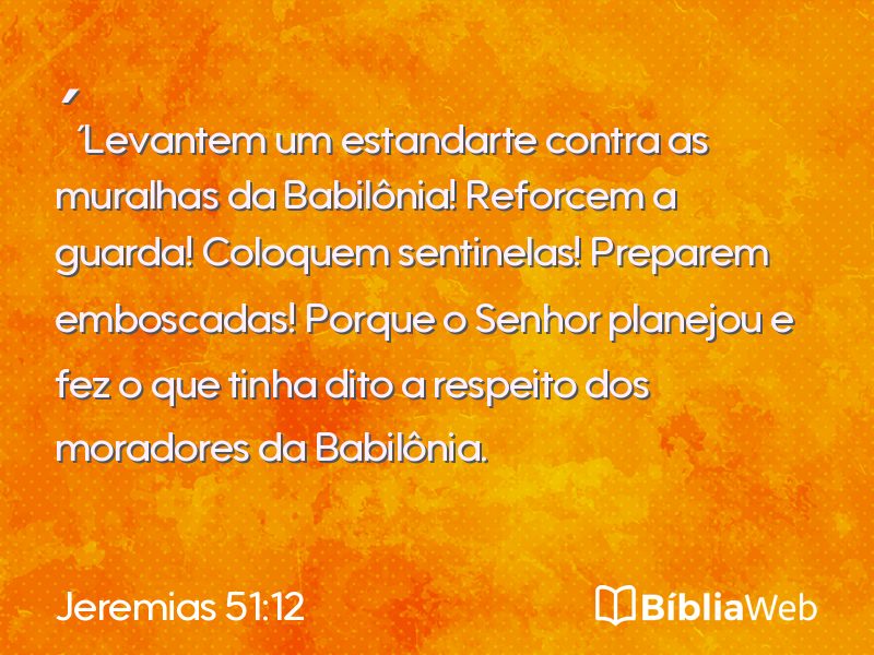 Jeremias 51:12 em imagem para compartilhar