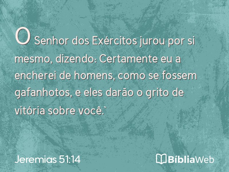 Jeremias 51:14 em imagem para compartilhar
