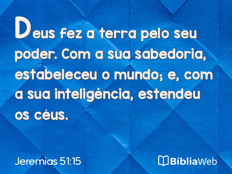 Jeremias 51:15 em imagem para compartilhar