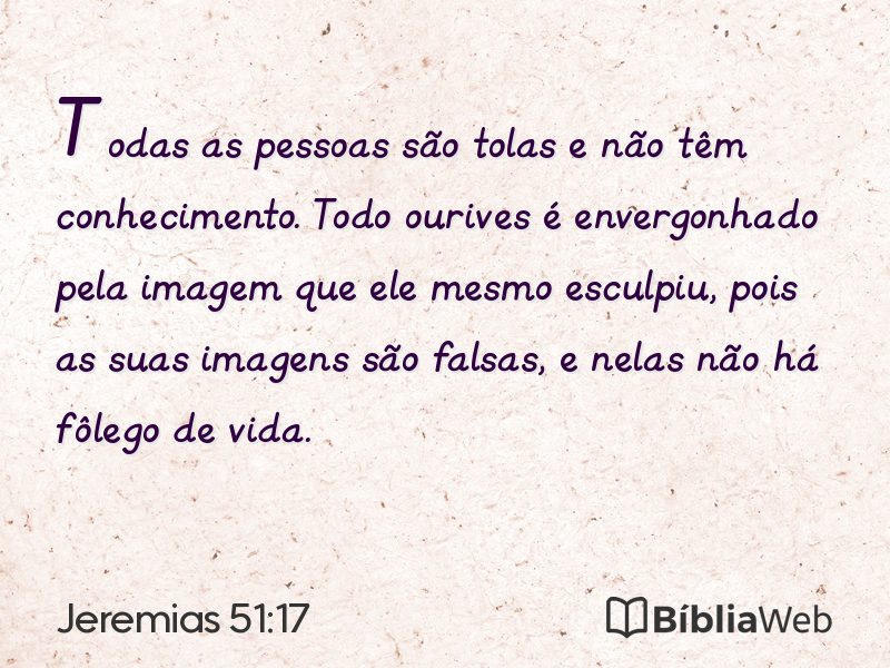 Jeremias 51:17 em imagem para compartilhar