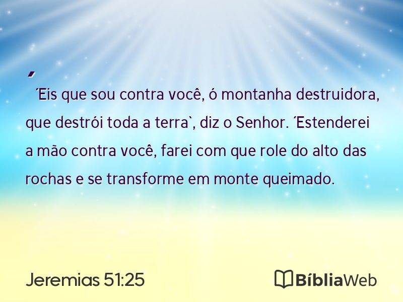 Jeremias 51:25 em imagem para compartilhar
