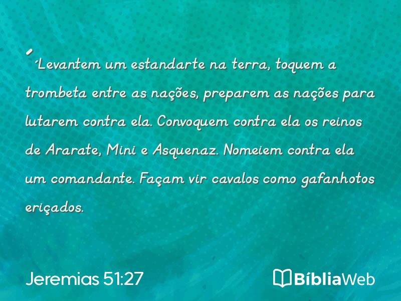 Jeremias 51:27 em imagem para compartilhar
