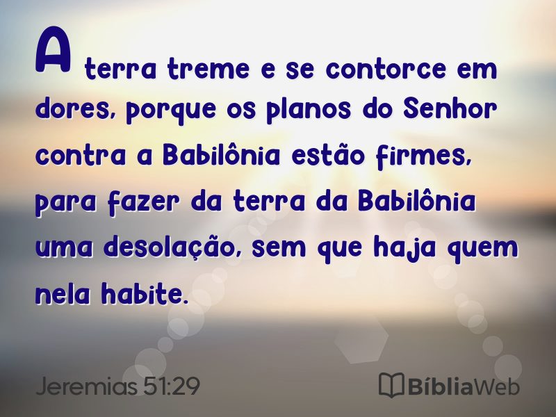 Jeremias 51:29 em imagem para compartilhar