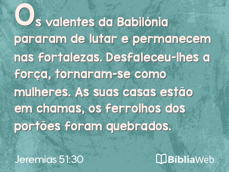 Jeremias 51:30 em imagem para compartilhar